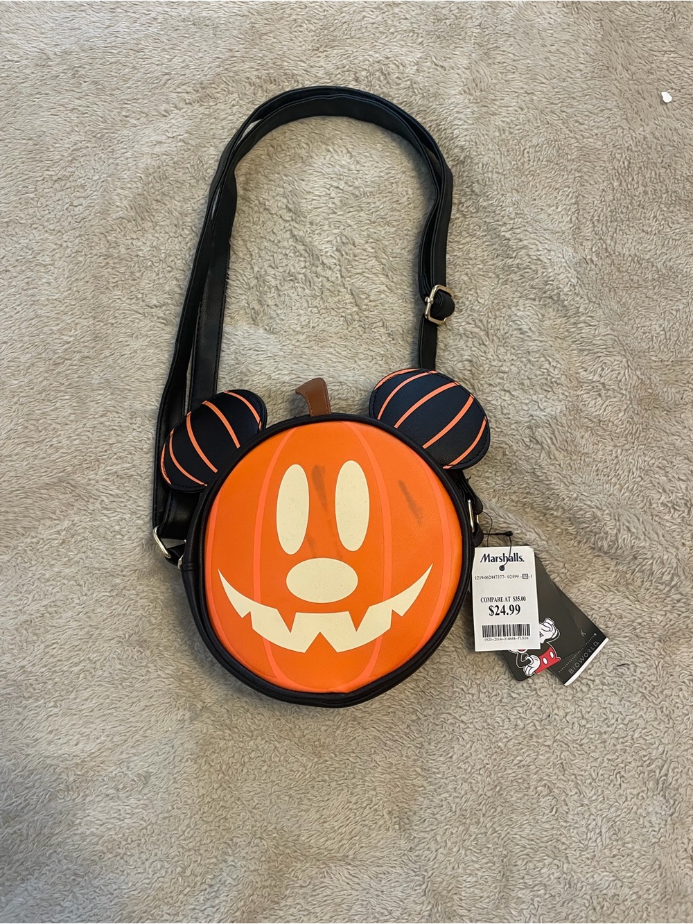 NWT Halloween Pumpkin Disney Crossbody Bag - Orange